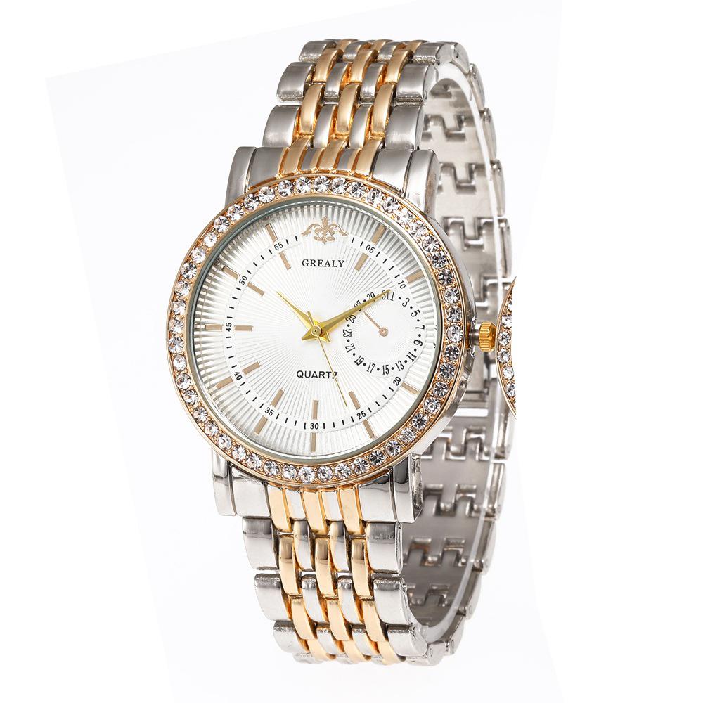 Elegant Women's Quartz Watch with Rhinestones