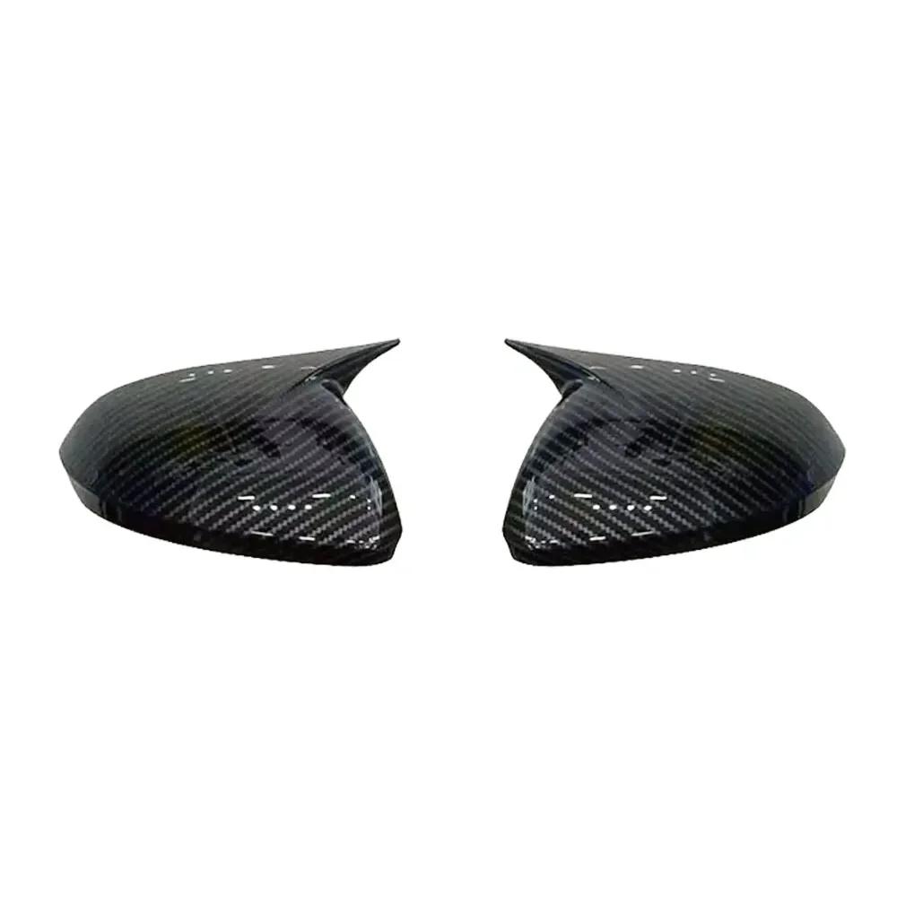 For Hyundai Sonata 11th 2024 Car Sticker Rearview Side Mirror Cover Wing Cap Exterior Door Rear View Case Trim Carbon Fiber Look