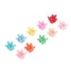 100pcs Mini Crown Hair Claw Clips Colorful Cartoon Strong Hold Lovely Tiny Hair Claw Clips