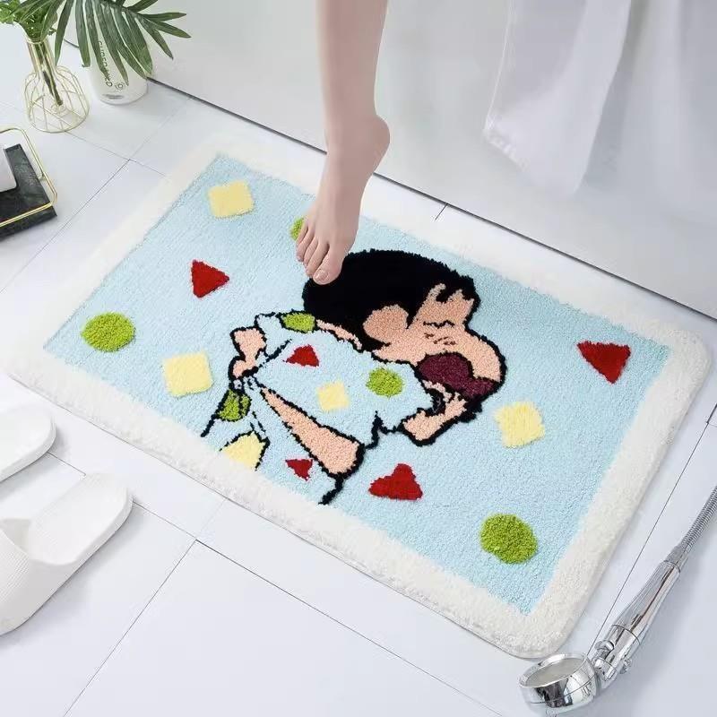 Imitation Cashmere Carpet Household Special Shaped Bedroom Decorative Floor Mat Bathroom Absorbent Foot Mat