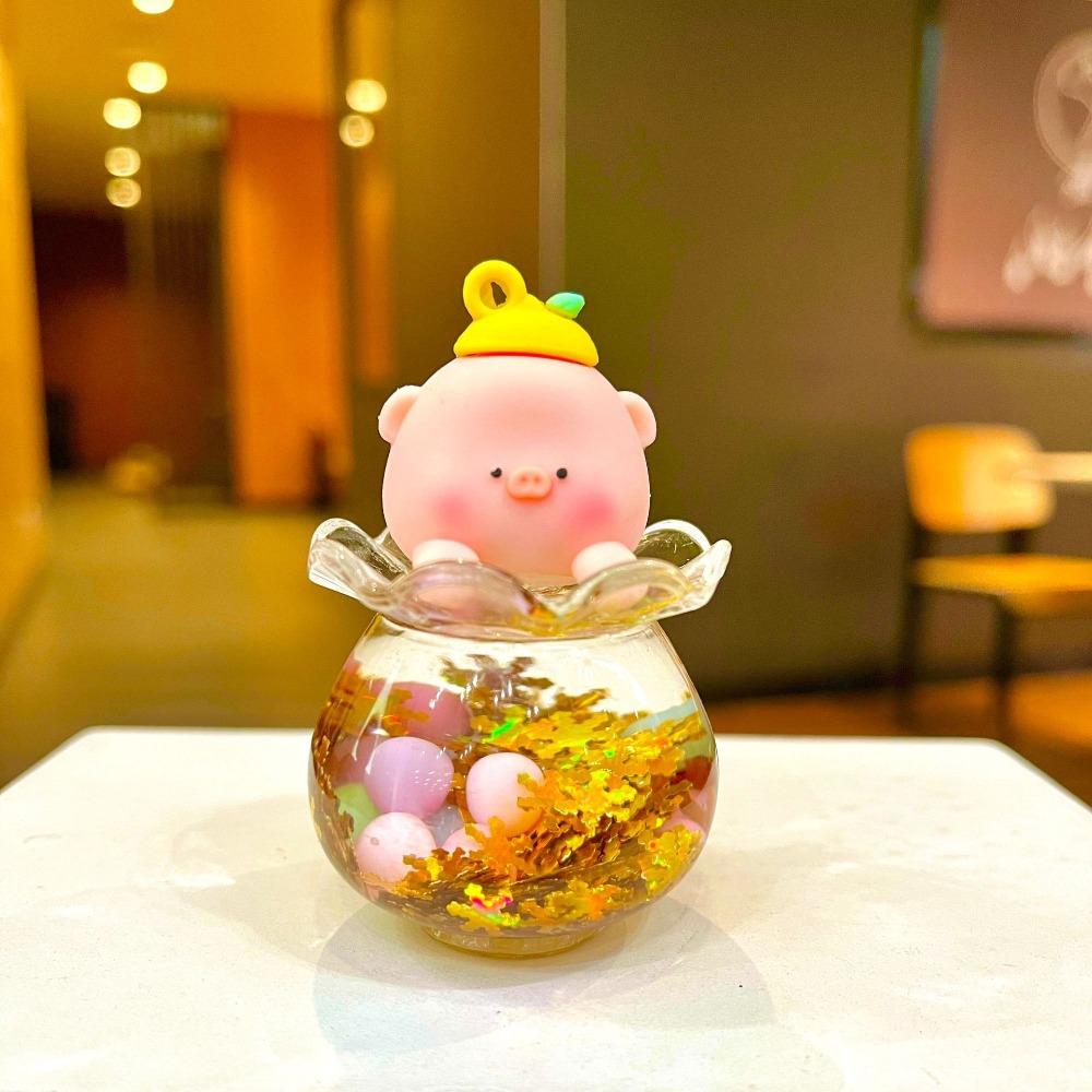 

Flashing Piggy Desktop Piggy Ornaments DIY Decoration Miniature Figurines золотой