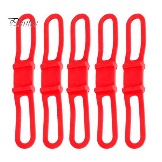 Bike Cable Management 5Pcs Flashlight Mount Silicone Straps High Elastic Reusable Flexible Vibrant Color Versatile Use Bicycle Bands Light Strap