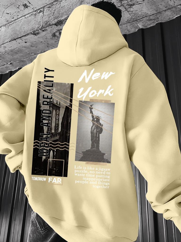Męska bluza z kapturem na wiosnę i jesień, młodzieżowa, modna bluza z kapturem