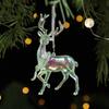 Shiny Christmas Tree Snowflake Pendant Acrylic Elk Xmas Ornament Hangging Party Supplies Christmas Tree Decorations New Year