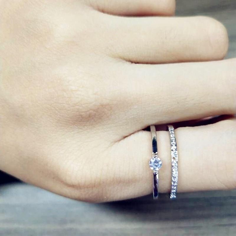 Simple Full Diamond Rings Buy Women Simple Temperament Open Full Diamond Ring Jewelry Gifts at ...