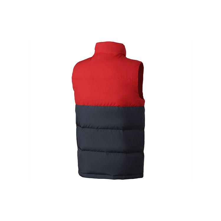 Adidas Péřová vesta Outdoorová Barevný blok Sportovní péřová vesta Pánské vesty Námořnická modrá GF0056