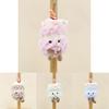 Adorable Fun Cake Keychain Plush Doll For Kids Brown Green Blue Pink 12cm