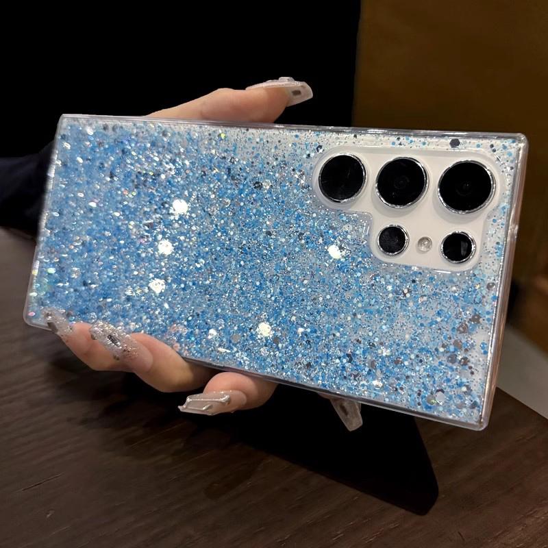 Luxury Bling Glitter Sequins Case For Samsung Galaxy S25 S24 Ultra S23 S22 S21 Plus S20 FE Note 20 A55 A54 A35 A16 Soft Cover