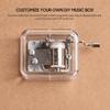 18 νότες Clear Acrylic Music Box Hand Crank DIY Mechanical Music Box Κλασικά μουσικά στολίδια DIY