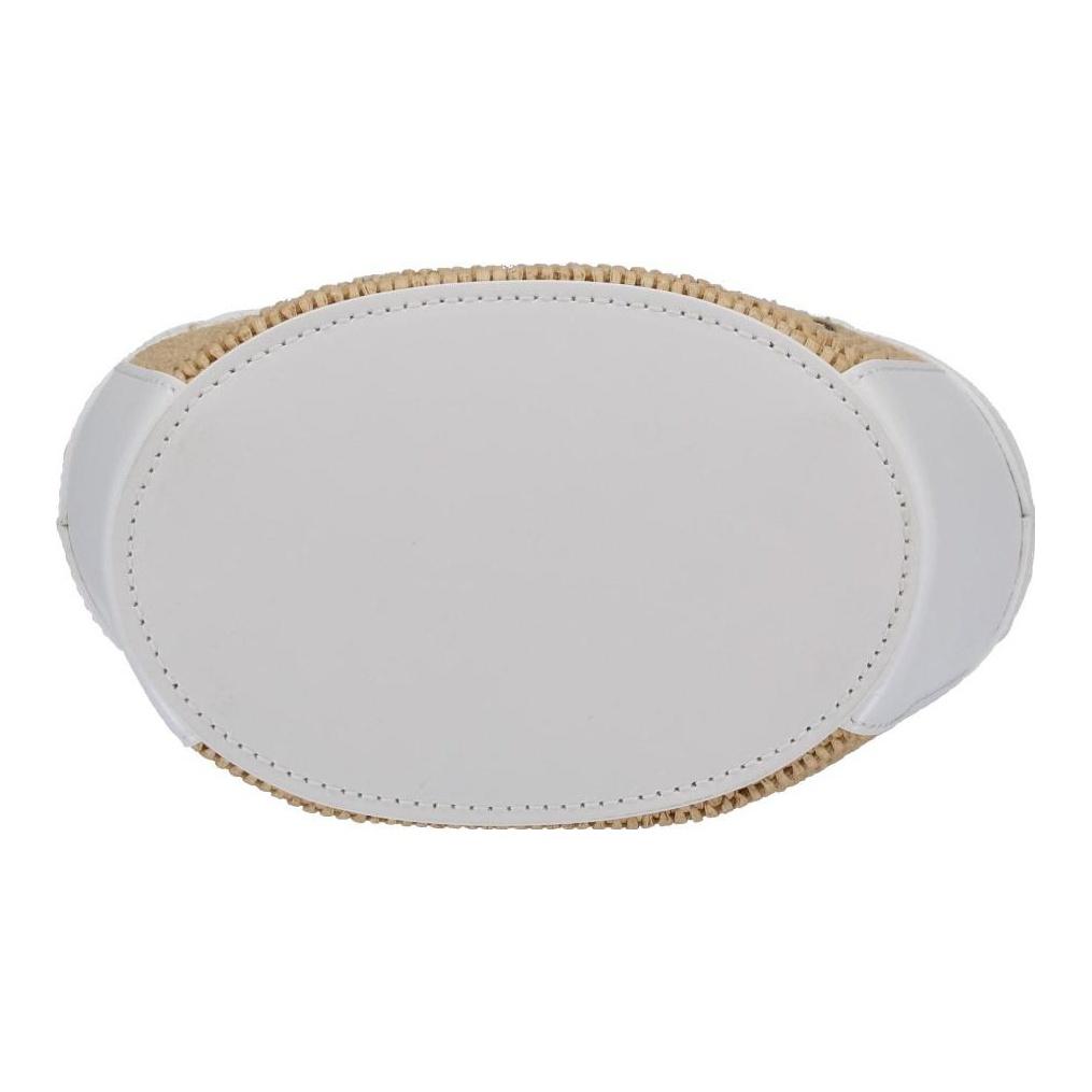 Marni Tropicalia Logo Print Woven Raffia Coconut Leaf Calfskin Bucket Tote Shopping Bag Women Tote White Beige BMMP0067Q0