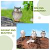 STOBOK Mini Uil 12 stuks Hars Mini Uil Sprookjestuin Mini Dierfiguren voor Moslandschap DIY Terrarium Huisdecoratie Beeldjes, Standbeelden,