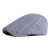 Vintage Glen Plaid Flat Cap for Men Women British Ivy Cabbie Hat Retro Checkered Newsboy Gatsby Cap Casual Peaked Hat