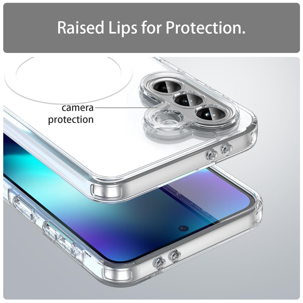 For Samsung Galaxy A57 5G Phone Case, Magnetic Shockproof Transparent Cover for Samsung Galaxy A57 5G