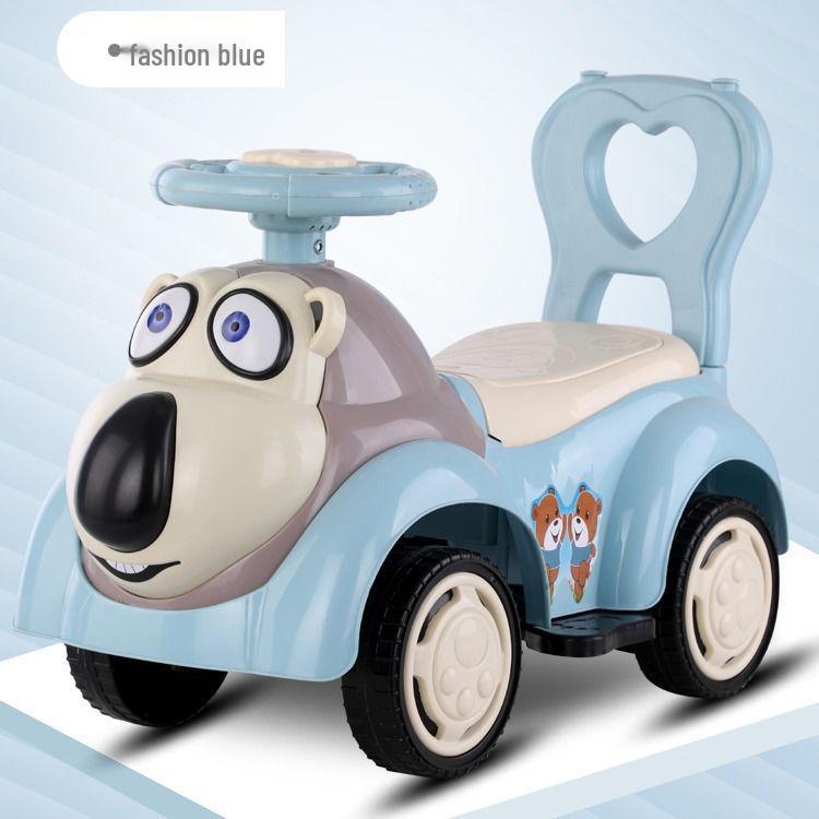 Kinder Vierrad Schaukelauto Roller mit Musik, Geeignet für Alter 1-6