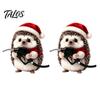 Cartoon Auto Body Decal 2Pcs Christmas Animal Fuel Tank Cover Sticker, Festive Car Cap Decal, Easy Apply Sticker Bear Dog Cat Rabbit Hedgehog Squirrel