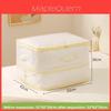 Large Capacity Clothes Storage Bag With Mesh Organizer For Bedroom Wardrobe Cleanout