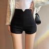 Autumn/Winter 2025 Women's High Waist Korean A-line Wide Leg Shorts - Slimming, Elastic, Versatile Casual Booty Shorts
