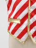 Children's Xmas Costume Vest Candy Cane Striped Sleeveless for Christmas Theme Party