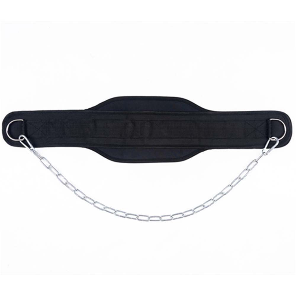 Heavy Duty Weight Lifting Belt with Chain Dipping Belt Pull Up Chin Up Kettlebell Barbell Fitness Bodybuilding Gym Thick Belt