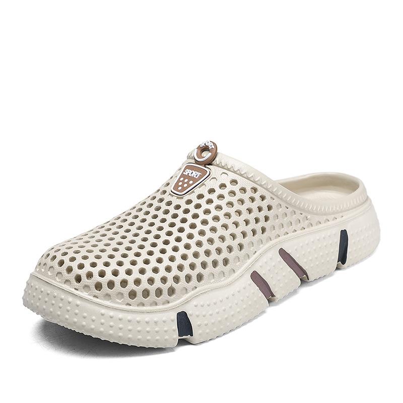 Hole Shoes Men And Women With The Same Trend Outdoor Wear Slippers Personalized Dual-Purpose Sandals Non-Slip Bag Head Beach Sandals