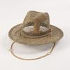 202405-2508751 ins chic summer Natural salty grass Shell pin gold chain fashion women fedoras cap leisure panama  JAZZ hat