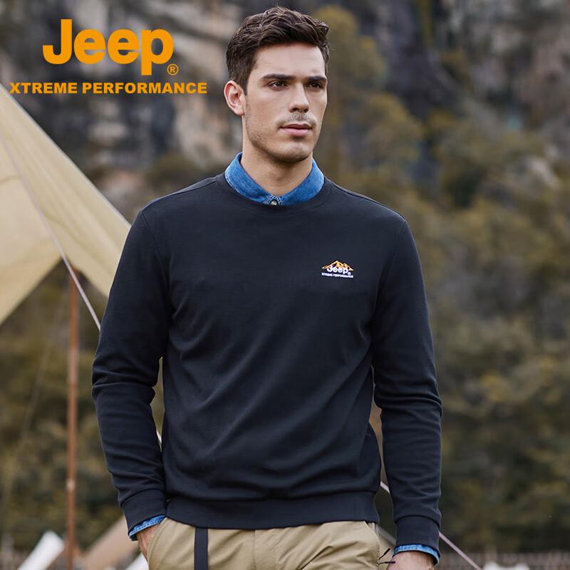 Jeep Men's Warm Fleece-Lined Casual Long Sleeve Top