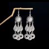 Vintage Miao Silver Minority Wind Earrings Personalized Bohemian Style Flower Long Fringed Earrings