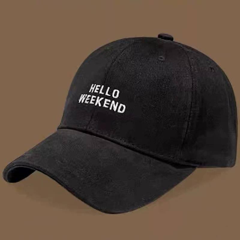 Letter Hello Embroidered Weekend Baseball Cap Peaked Caps Breathable Hat Gifts