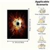Flaming Soccer Ball Sports Poster Art PrintBlanket Flannel Throw Blanket for Sofa, Bed, Travel, Camping, Office, Couch, Chair, And Bed Gift