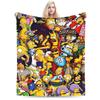 S-Simpsons Homer Donut Pattern Bedding Throws Soft Cozy Trend Blanket  For Couch Chair Camping Flannel Bedspread Bed Cover