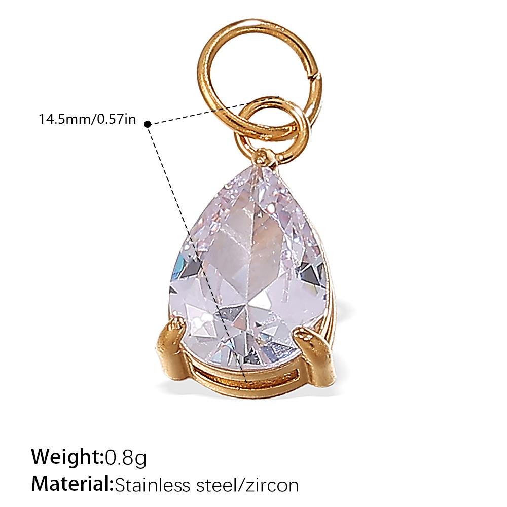 European and American creative colorful and diverse DIY pendant stainless steel plated 18K gold versatile pendant collection