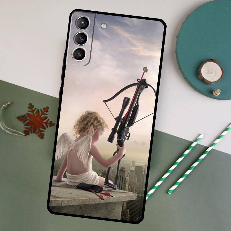 

Angel Cupid Art Paint Phone Case For Samsung Galaxy S26 S24 Ultra S20 S21 S22 S23 S25 Plus S10 S25 FE Back Cover Galaxy S22