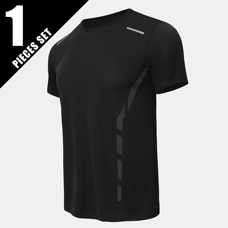 Men's Summer Solid-Colour Quick-Dry Loose-Fit Short-Sleeved T-Shirt for Running, Hiking and Leisure – Fashionable