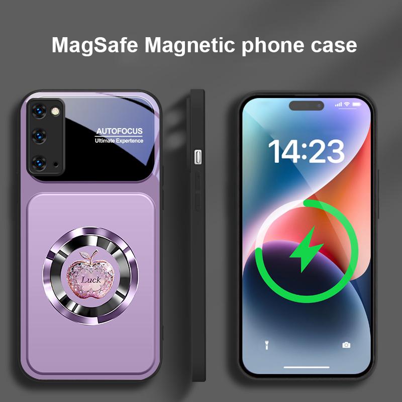 Ultimatives Glücksgefühl Für Magsafe Samsung S25 S25 Edge S25Ultra S8 9 10 20 S21 Pro 22 Plus S23 FE S24 Ultra Glas Handyhülle