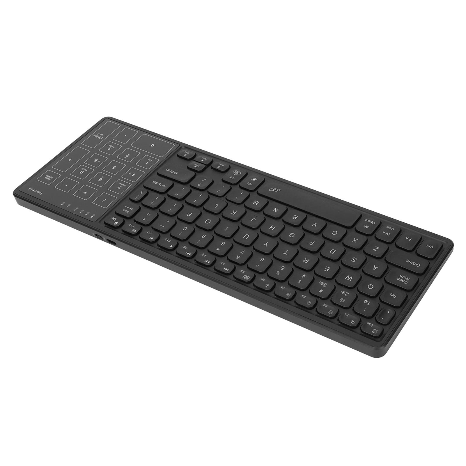 

Wireless Keyboard Numeric Touchpad 2.4Ghz Wireless Portable RGB Backlit Plug and Play Portable чорний
