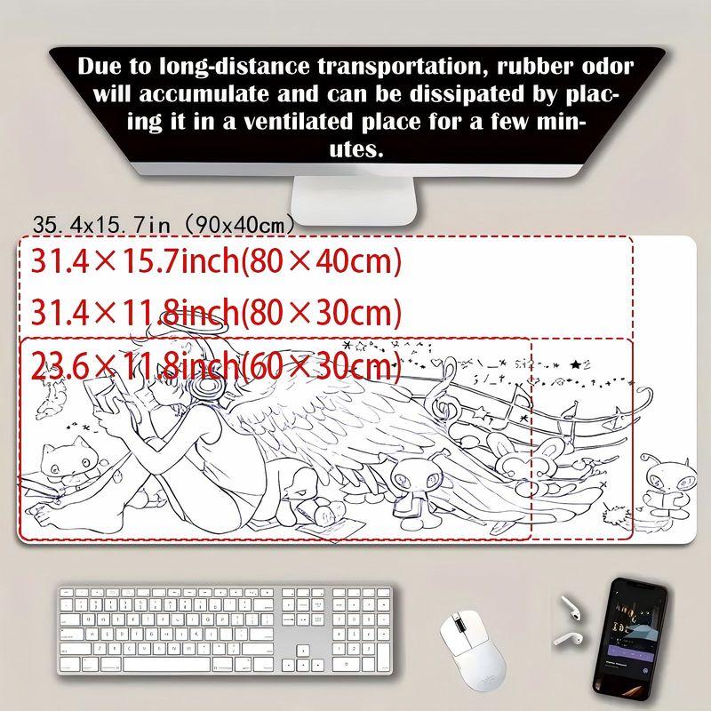 Anime Girls Mouse Pad Large Computer Office Game Table Mats Rubber AntiSlip Mousepads Large Decor Desk Pads 900x400mm 800x300mm