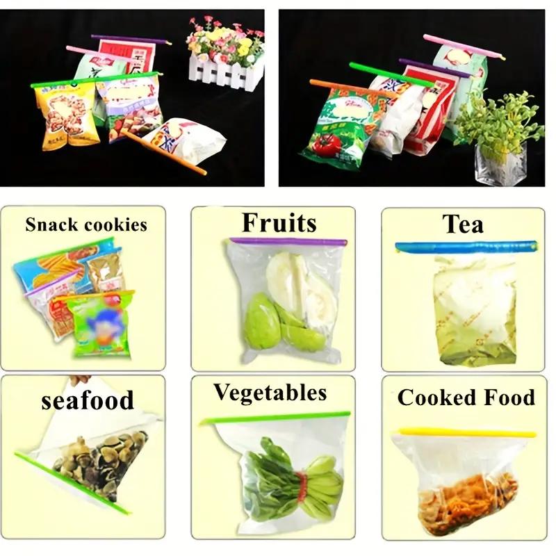 5/3/1PCS Multifunctional Food Fresh-keeping Sealing Clip Moisture-proof Sealing Clip Snack Sealing Stick Tea Sealer Candy Color