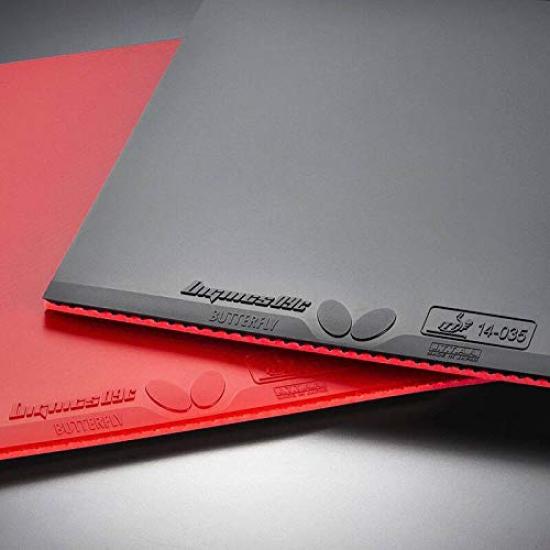 Butterfly Table Tennis Rubber Dignics 09C Adhesive High Tension Soft Back 06070 Red Extra Thick Black