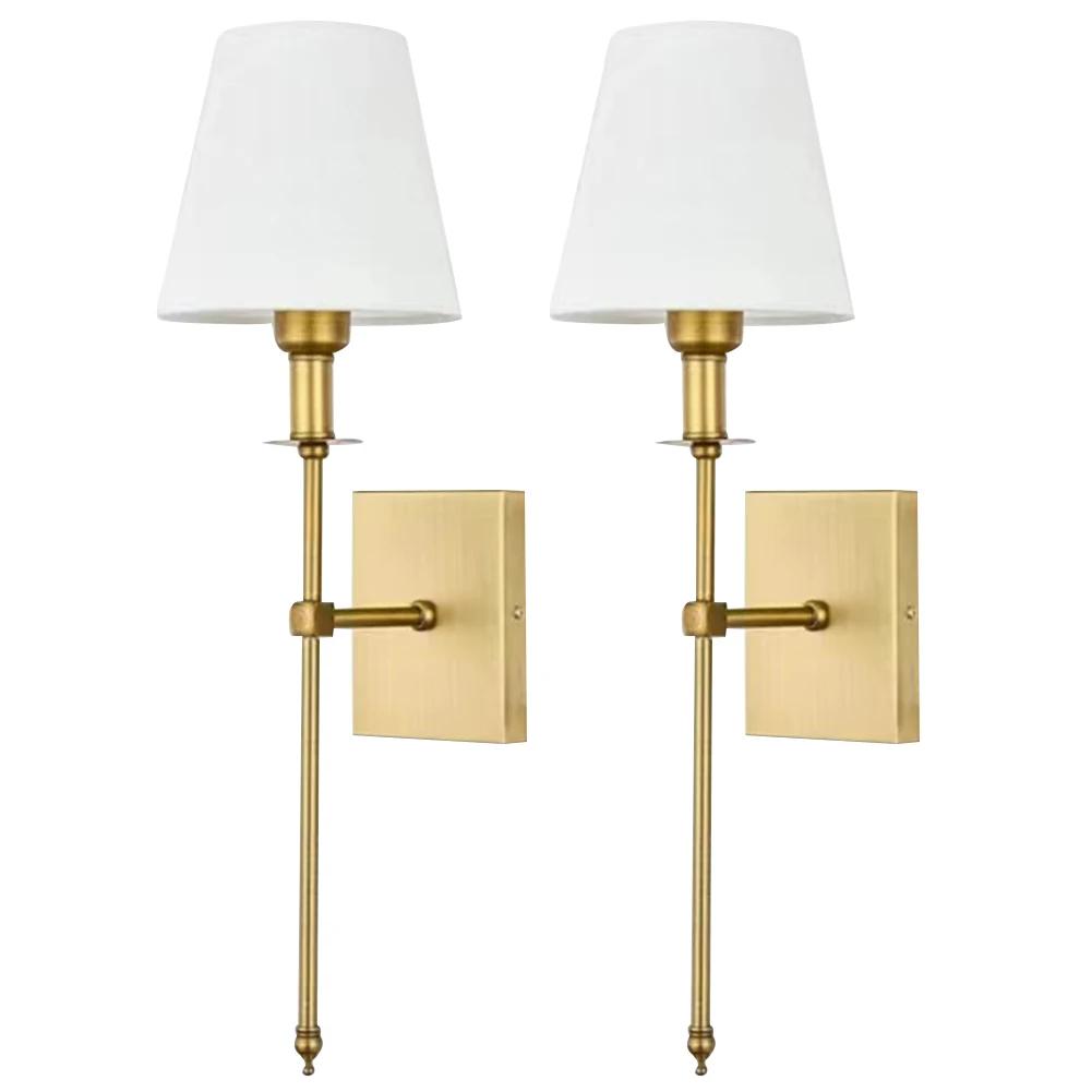 2Pcs Modern Wall Lamp Nordic Style Single Head Bedside Aisle Light LED Wall Mounted Light 3000K-6000K for Hotel Living Room