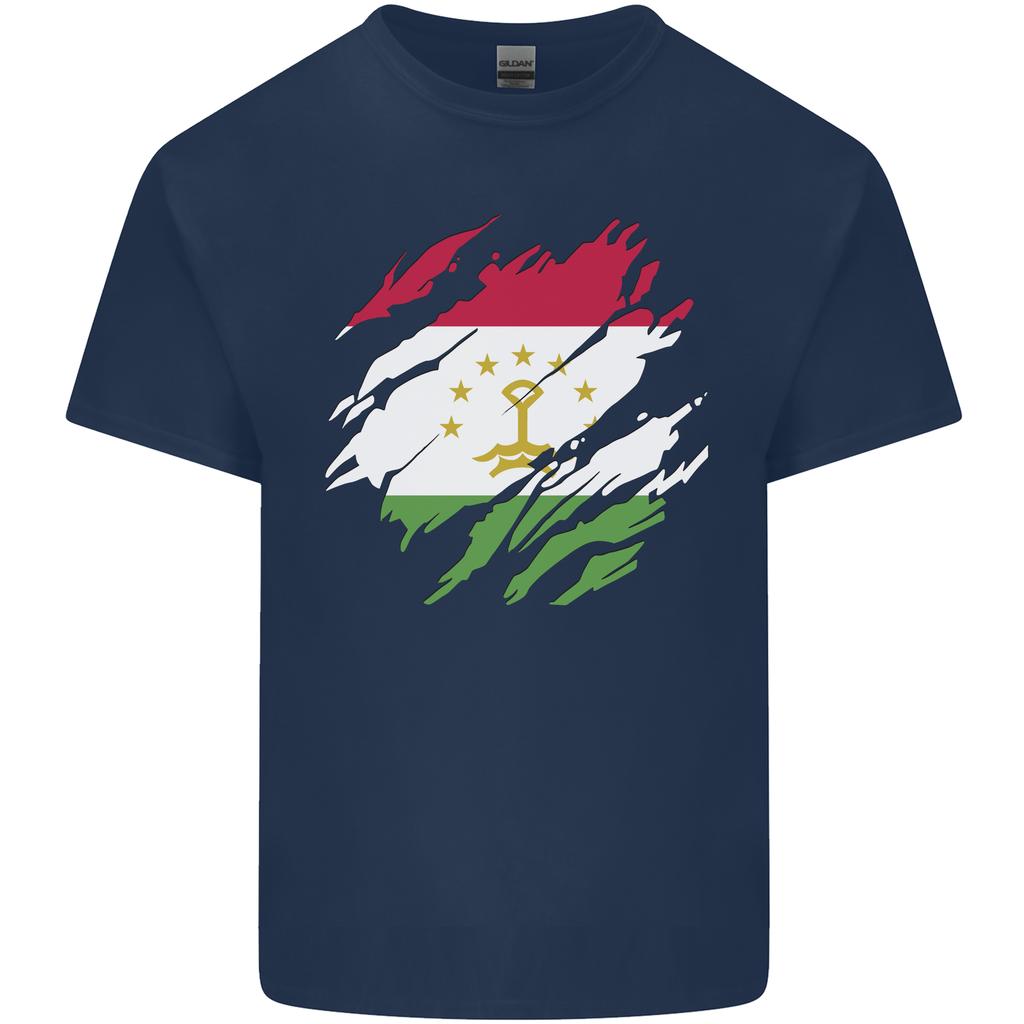Torn Tajikistan Flag Tajik Day Football Unisexs Light Cotton TShirt