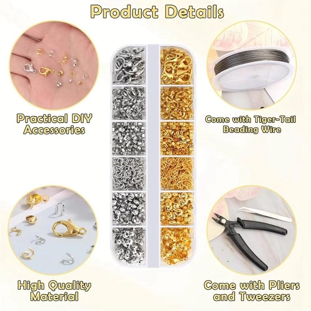 6/12 Grids Jewelry Findings Set Wire Guard Jewelry Repair Tools Necklace Repair