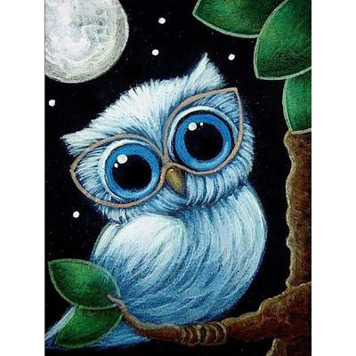 Pittura Diamante 5D Fai da Te Trapano Rotondo Completo Mosaico Diamante Gufo Cartone Animato Ricamo Diamante Immagine Animale di Strass Decorazione Casa