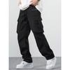 Casual overalls men's summer multi-pocket loose straight pants 0