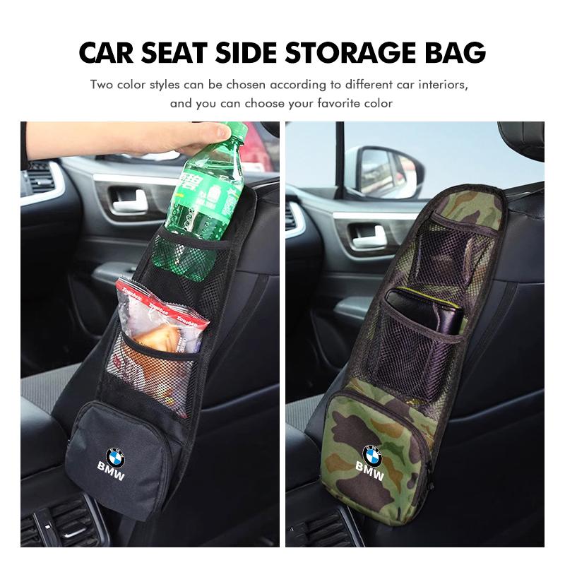 QAED6 For BMW Car Seat Side Storage Hanging Bag Water Cup Holder Drink Holder Accessories G30 G20 M3 M5 E91 E92 E93 E36 E70 X3 X4 X5