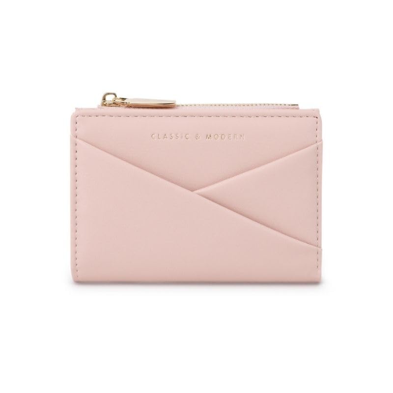 

EMY-li mini wallet ladies bifold cute Fashionable card case coin purse (pink)