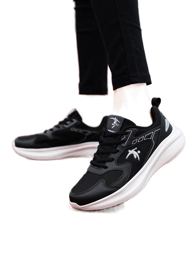 Joni Danlai Little White Shoes Women's Summer Breathable Deodorant Non-slip Sports Women's Shoes Shock Absorption Leisure Travel Running Shoes