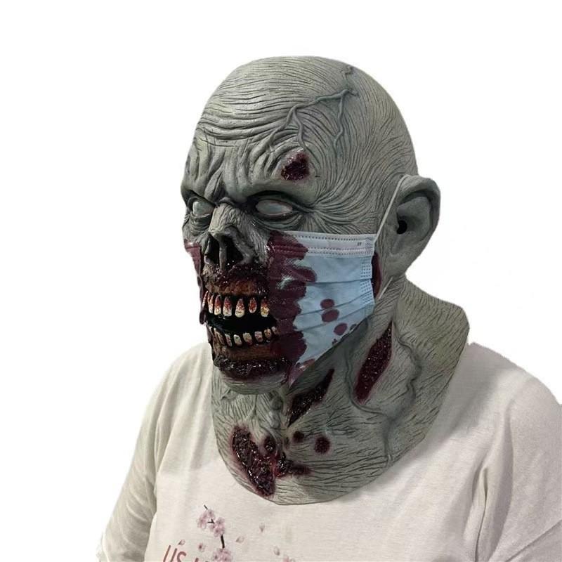 Zombie Horrific Mask Latex Headgear Halloween Party Stage Performance Fashion