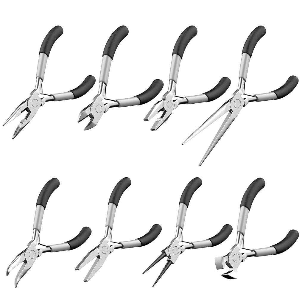 Craftsmanship Jewelry Plier Fine Tipped Tool Professional Jewelry Making Tool Featuring 8 Essential Pliers for Designers