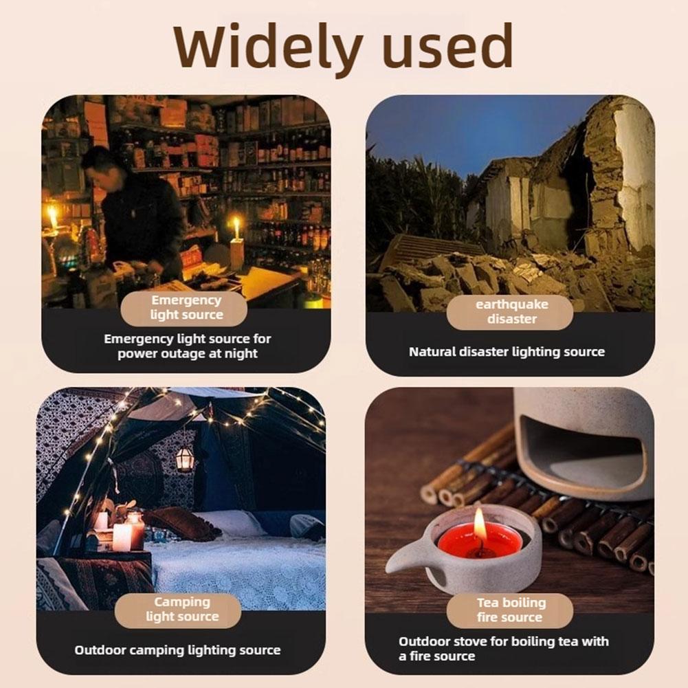 Notkerzen für Haushaltsstromausfälle Winddicht Rauchfrei Katastrophenschutz Notfallausrüstung Beleuchtung ohne Strom