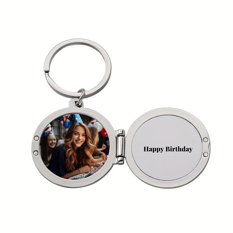 WTEMPO Anpassbares beidseitig zu öffnendes rundes Ring-Legierungs-Schlüsselanhänger-Set DIY Damenmode-Schmuck Geburtstagsgeschenk Festliches Andenken